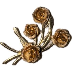 Vintage Golden Rose Pin 🌹
